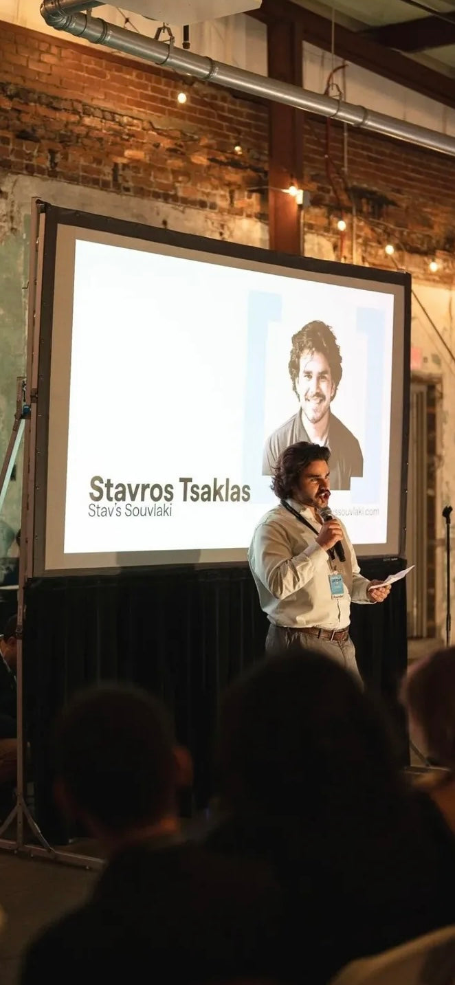 Stavros speaking after completing Startup Savannah